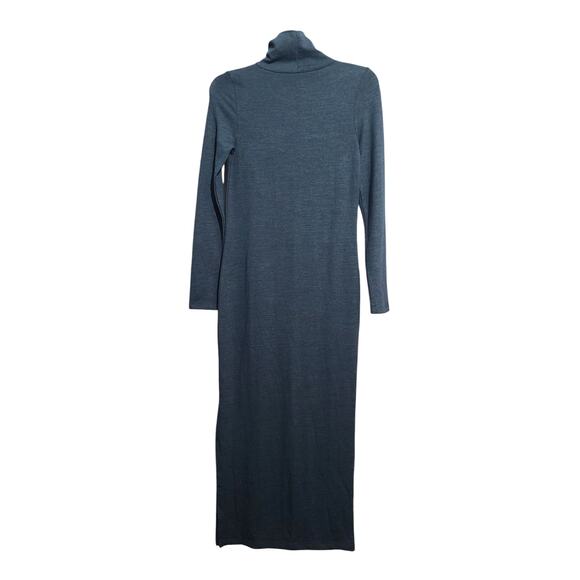 French Connection Deep Teal Marl Mock-Neck Sweater Midi Dress Medium NWT 47" L - Picture 3 of 5